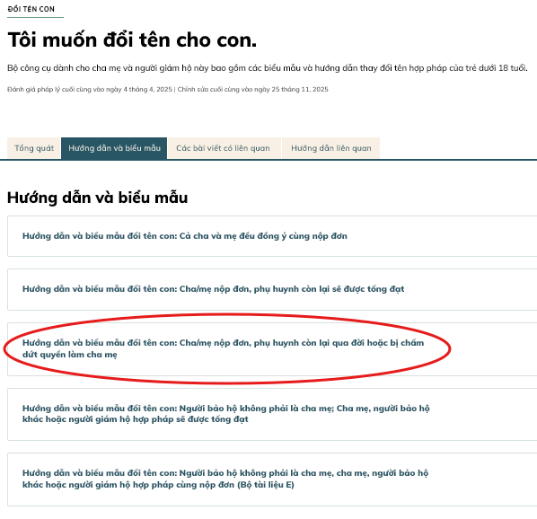 Ảnh chụp màn hình từ Bộ công cụ Hướng dẫn