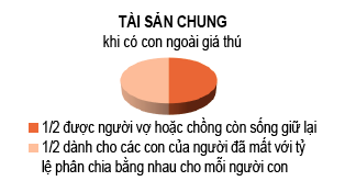 Biểu đồ tài sản chung khi có con ngoài giá thú
